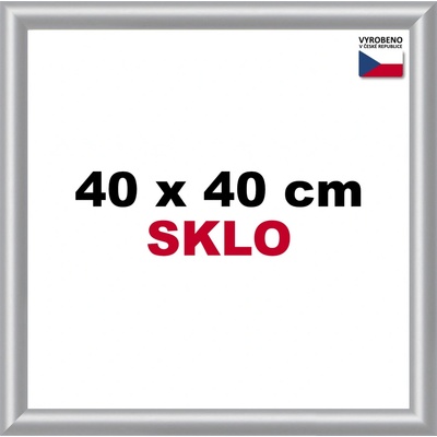 BFHM Plastový rám 40x40cm strieborný