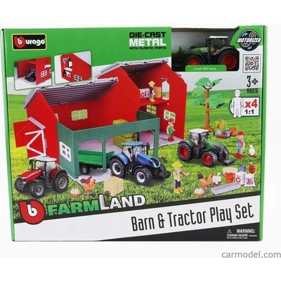 Bburago Farma Farmland - Stodola a traktor