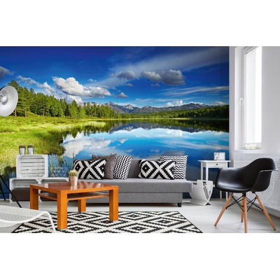DIMEX ART Самозалепваща се флизелинова фототапета езеро в алтайските планини 375 x 250 см