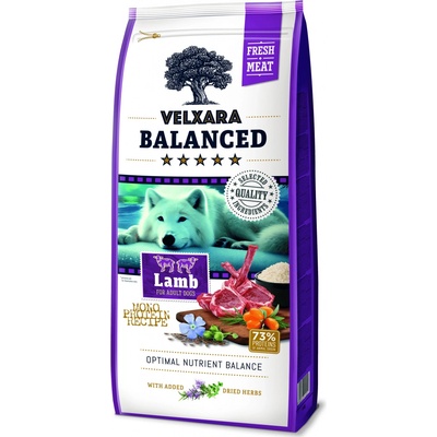 Velxara Balanced FM Dog Adult Monoprotein Lamb & Rice 750 g