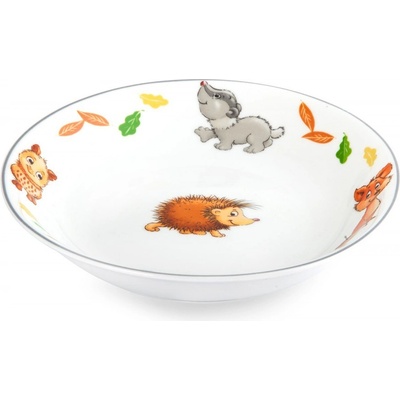 Matell VM Talíř hluboký dětský 19cm LESNÍ ZVÍŘÁTKA porcelán – Zboží Dáma