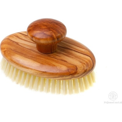 MKN - Masážna Kefa - Olivové Drevo A Prírodné Štetiny