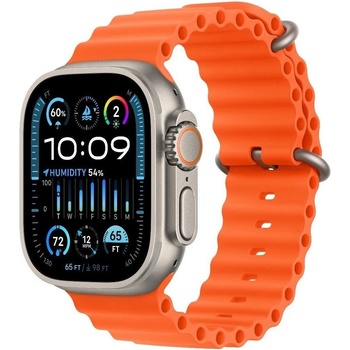 Apple Watch Ultra 2 49mm titanové pouzdro s oranžovým oceánským řemínkem MREH3CS/A