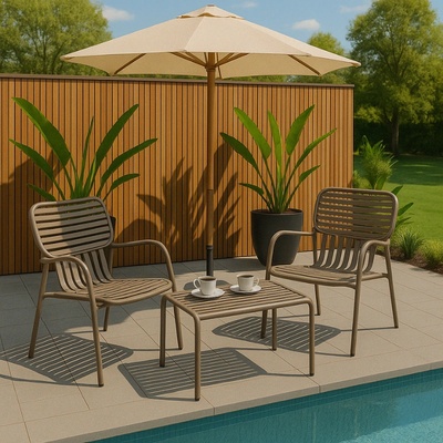 Carmen Метален градински стол jalingo - капучино (3535112)