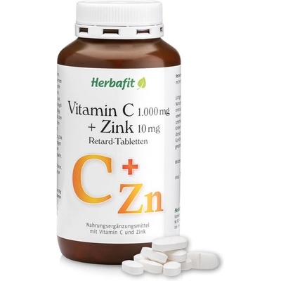 Herbafit Vitamín C 1000 mg + Zinek 10 mg postupné uvolňování 180 tablet