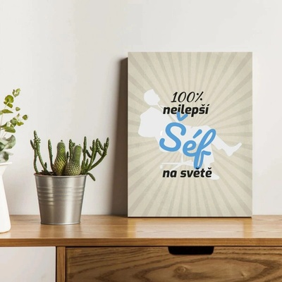 Sablio Dárková cedulka 100% nejlepší šéf na světě: 30x40 cm