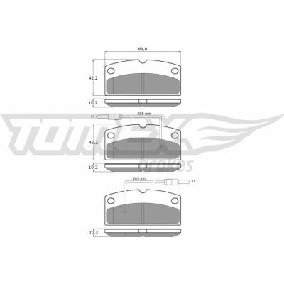 Sada brzdových platničiek kotúčovej brzdy TOMEX Brakes TX 18-82