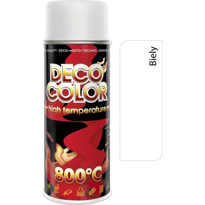 Deco color Vysoká Teplota teploodolný sprej až do 800°C biely 400ml