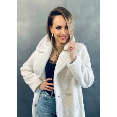Max Original Leather dámsky kožuch z jahňacej kožušiny 52023-1 white