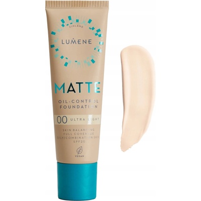 Lumene Nordic Makeup Matte fluidní make-up pro mastnou a smíšenou pleť 00 Ultra Light 30 ml
