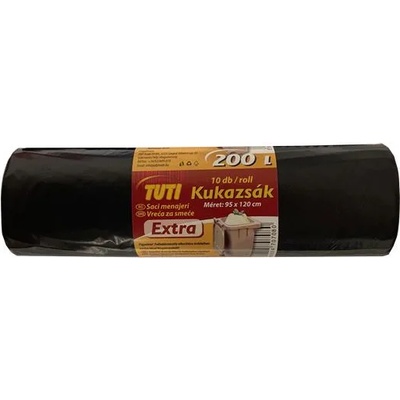 TUTI Торба за боклук, изключително здрава, 200 л, 10 бр. , 95x120 см, 32 , TUTI "Extra", черна PDP_026 (PDP_026)