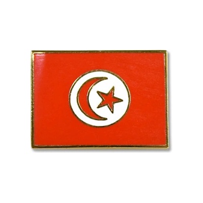 Odznak (pins) 18mm vlajka Tunisko - farebný