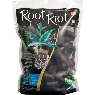Growth Technology Root Riot 100, samostatná kostka bez sadbovače, 100ks
