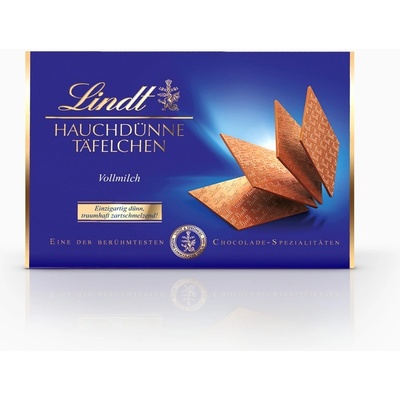 Lindt Thins Milk tenučké plátky jemnej mliečnej čokolády 125 g