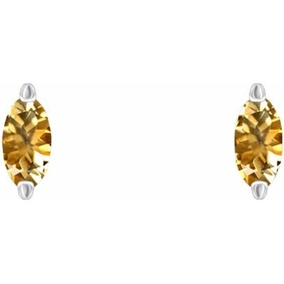 Eppi Minimalistické stříbrné náušnice s citríny Andine E40731