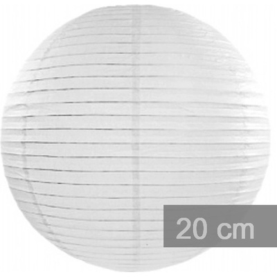 Lampion kulatý 20cm bílý