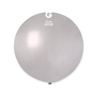 Smart balloons Balónik latexový metalický strieborný 100 cm