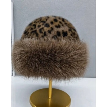 Bubla TOP kožešinová čepice leopard