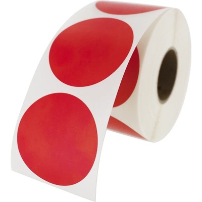 CDRmarket Самозалепващи етикети кръгъл 35 mm, 1000 компютри червени хартия за TTR, роля (Tfi35/1000/CZERW)
