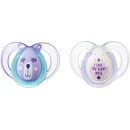 Tommee Tippee C2N silikón Night 2ks 0-6m modrá