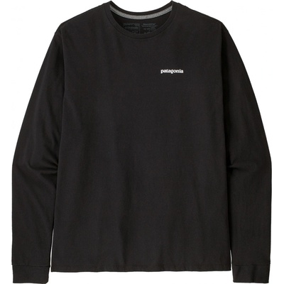 Patagonia pánske tričko P-6 Logo Responsibili Tee LS čierne