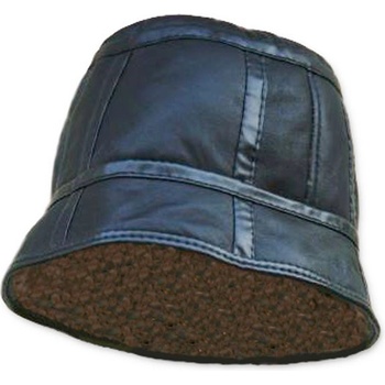Pánský kožený klobouk černá