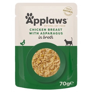 Applaws Chicken with Asparagus in Broth - пауч Пиле с аспержи в бульон 70 гр 8002