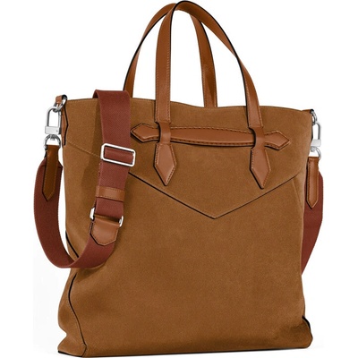 Montblanc semišová nákupní taška Caramel MB221672 MB221672