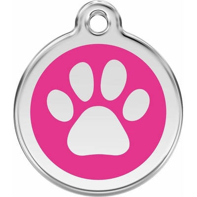 Red Dingo známka Paw Print Hot Pink Tlapka tmavě růžová M 30 mm – Zbozi.Blesk.cz