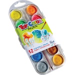 Toy Color Водни бои перлени с брокат Toy Color Pearly 12 цвята с четка
