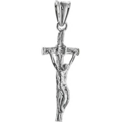Argento Stříbrný přívěsek křížek s Ježíšem 85296