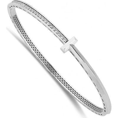 Lillian Vassago Pevný náramek se zirkony bílé zlato LLV98-GB004W