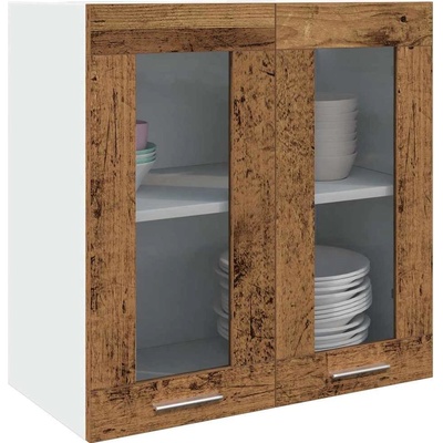 vidaXL "Lyon" se skleněnými dvířky, staré dřevo 60x31x60 cm - 11461.856167 – Zboží Dáma