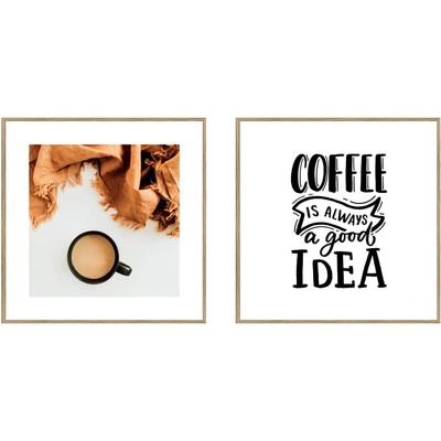 knor Картини в комплект 2 бр. 20x20 cm Coffee - knor (ZEST002DB2X20x20, 073L15,18,011)