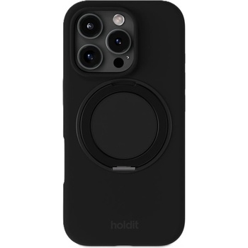 Holdit Гръб Holdit Silicone MagSafe Stand за iPhone 16 Pro - Черен