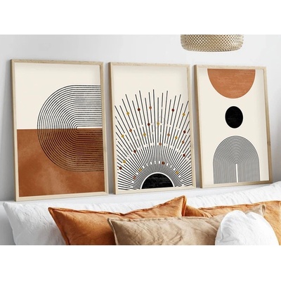 Asir К-кт 3x Снимка във фоторамка 50x70 см бежов/кафяв (AS1985)