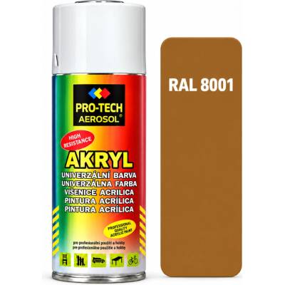 PRO-TECH akrylová farba v spreji 400 ml hnedá okrová
