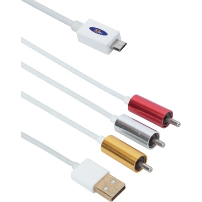 Кабел MHL (micro USB) - AV 3RCA, USB, No brand, 1.8m - 18231 (18231)