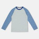 Farah Детска тениска Farah Unisex Kids Injection Slub Ringer Long Sleeve T-Shirt - Blue