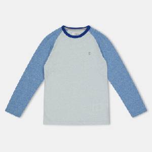 Farah Детска тениска Farah Unisex Kids Injection Slub Ringer Long Sleeve T-Shirt - Blue
