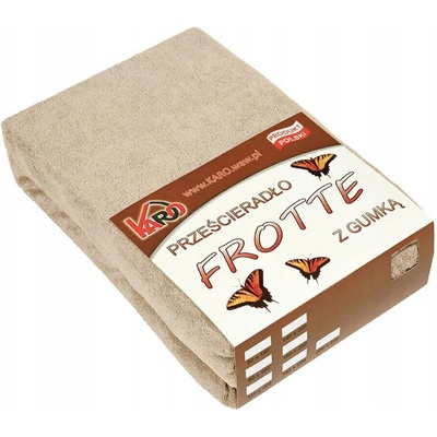 KARO Froté prostěradlo s gumou béžové cappuccino 076 200x220