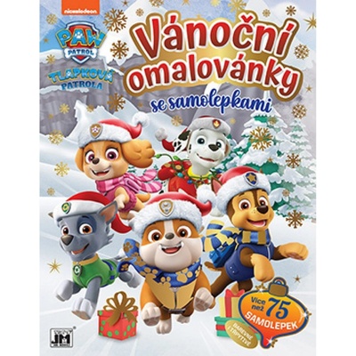 Vánoční omalovánky se samolepkami Tlapková patrola