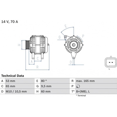 Generátor BOSCH 0 986 045 261 (0986045261)