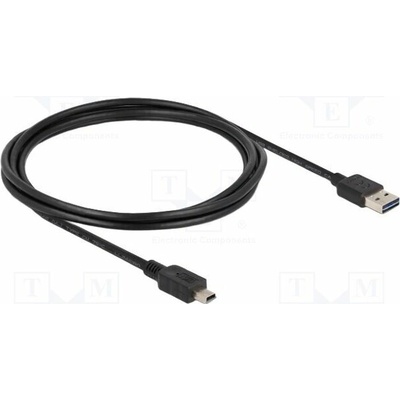 Delock 85554 USB 2.0 USB A zástrčka dvoustranná USB B mini vidlice
