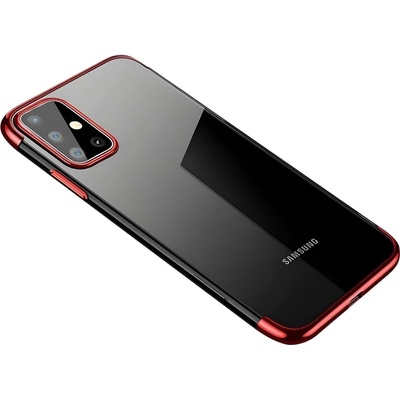 Samsung Калъф Clear Color с цветен кант за Samsung Galaxy A72 4G/Galaxy A72 5G - Червен KP10809
