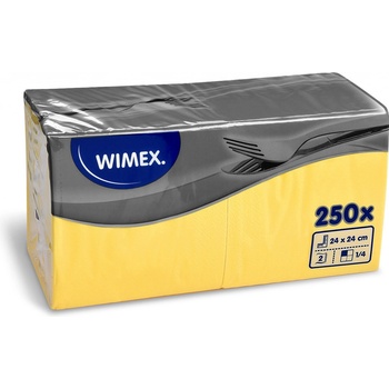Wimex papírové ubrousky koktejlové žluté V 250ks 24x24cm