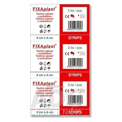 ALFA VITA, s.r.o. FIXAplast STRIPS náplasť 3 ks