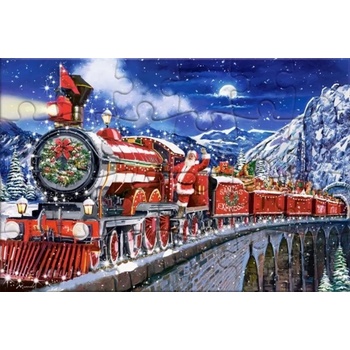 Castorland Пъзел-пощенска картичка Castorland от 24 части - Дядо Коледа пристига