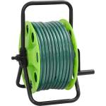 vidaXL Свободностояща макара за маркуч със зелен маркуч 0, 5" 20 м PVC (3281517)