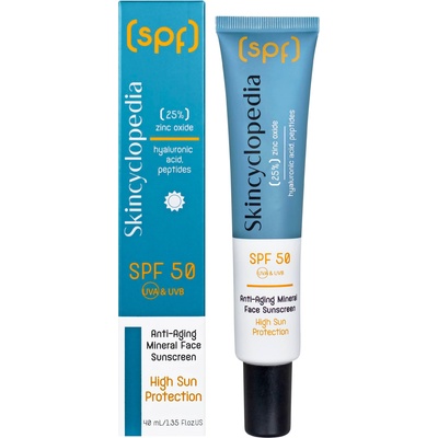 Skincyclopedia Минерален слънцезащитен крем за лице, SPF50, 40 ml